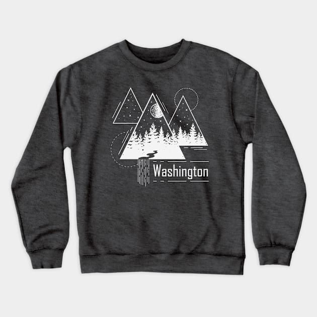 Washington Mountain Evergreens Shirt Crewneck Sweatshirt by RKP'sTees